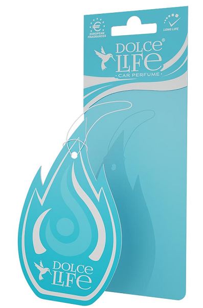 Ароматизатор подвесной картонный Dolce Life "Flame" с пробником аромата Кристальный лёд /1/50/