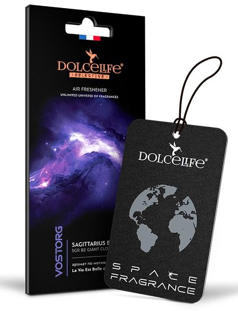 Ароматизатор подвесной картонный Dolce Life с пробником аромата ВОСТОРГ / Vostorg аналог La Vie Est 