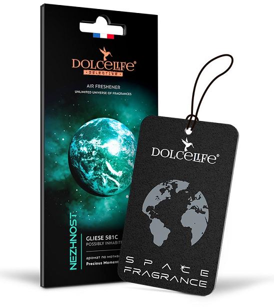 Ароматизатор подвесной картонный Dolce Life с пробником аромата НЕЖНОСТЬ / Nejnost аналог Lady Milli