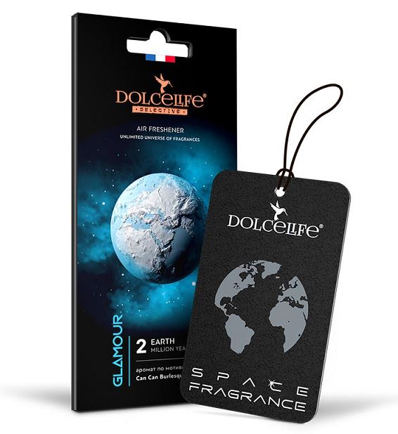 Ароматизатор подвесной картонный Dolce Life с пробником аромата ГЛАМУР / Glamour аналог Can Can Burl