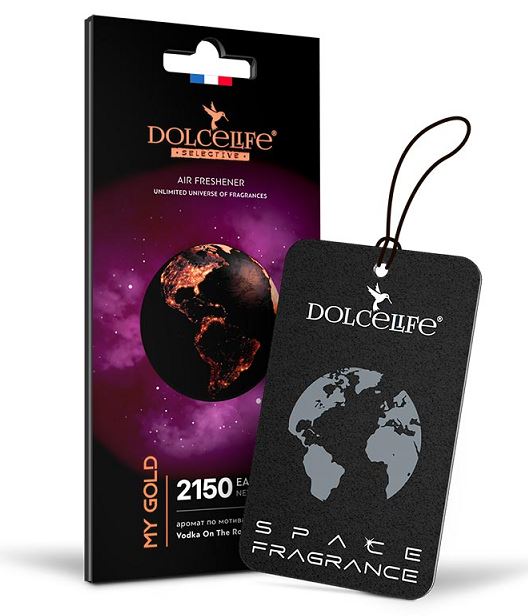 Ароматизатор подвесной картонный Dolce Life с пробником аромата My gold /By killian - vodka on the r