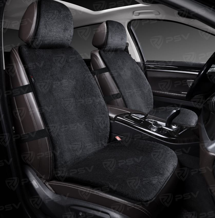 Накидки PSV искусственный мех Wool FRONT (Черный), 1 шт.
