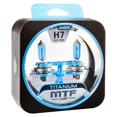Автолампа H7 12v 55w MTF Light Titanium набор 2шт