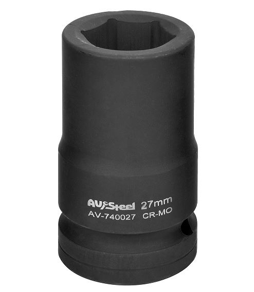 Головка ударная 1" шестигранная 27мм "AV Steel" AV-740027