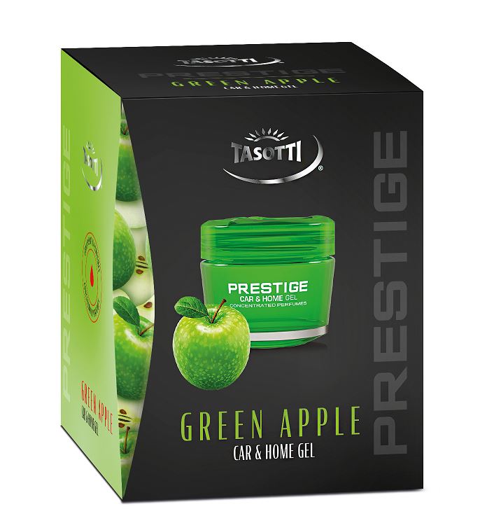 Ароматизатор на панель "TASOTTI" GEL PRESTIGE Green Apple (NEW