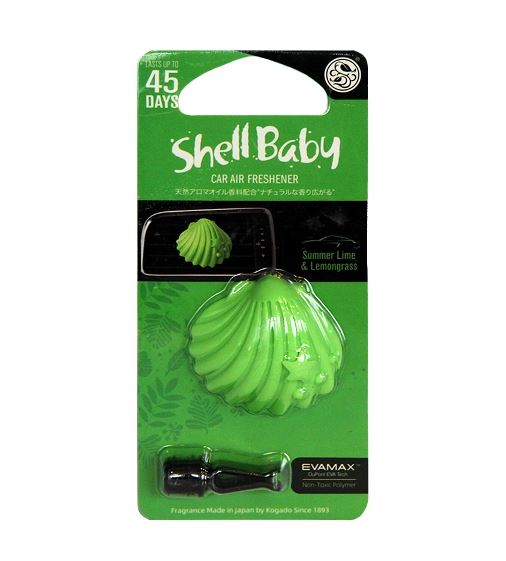 Ароматизатор на дефлектор Shell Baby полимерный Summer Lime&Lemongrass/Лайм и лемонграсс