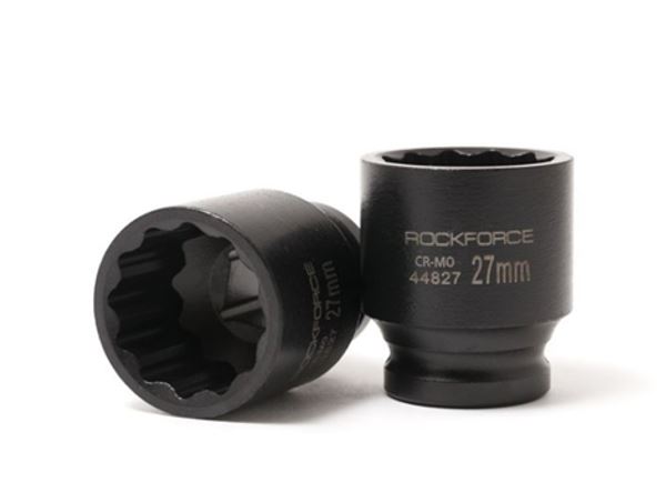 Головка торцевая 22мм 1/2" 12-гранная ударная L=58мм ROCKFORCE RF-44822 /1/180