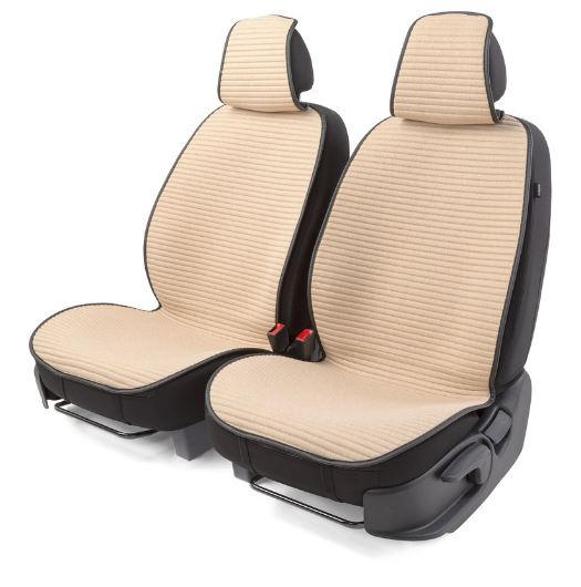 Накидки на передние сиденья CarPerformance CUS-1042 BE 2 шт. материал  fiberflax (лен), среднее плет
