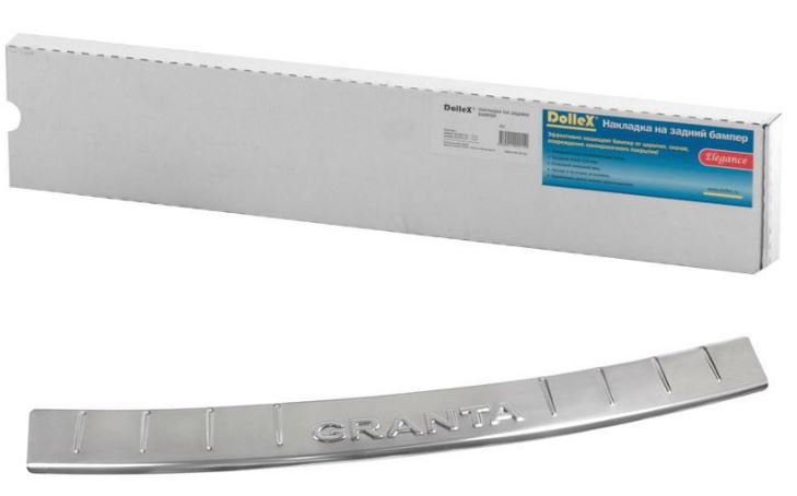 Накладка бампера LADA Granta ВАЗ-21941 универсал (2018->), штамп GRANTA (нерж. сталь) NBI-209
