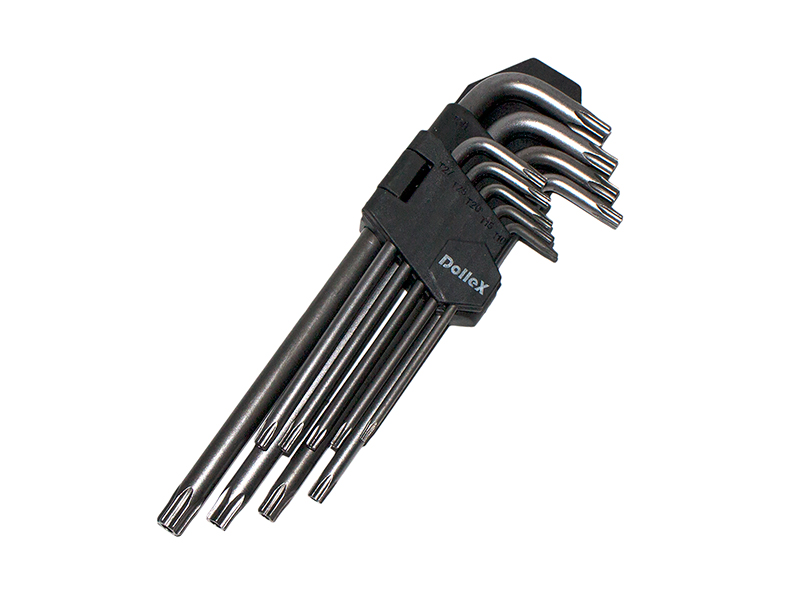 Набор ключей шестигранных 9 пр. TORX  Т10-Т50), L=180mm, Г-образных DolleX SGT-009