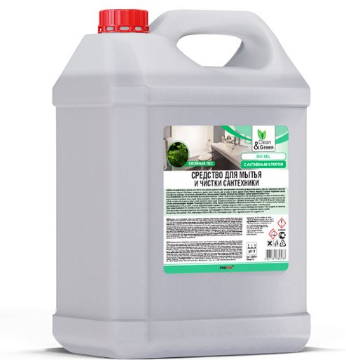 Средство для мытья и чистки сантехники на основе активного хлора 5 кг. Clean&Green CG8053 /1/2/