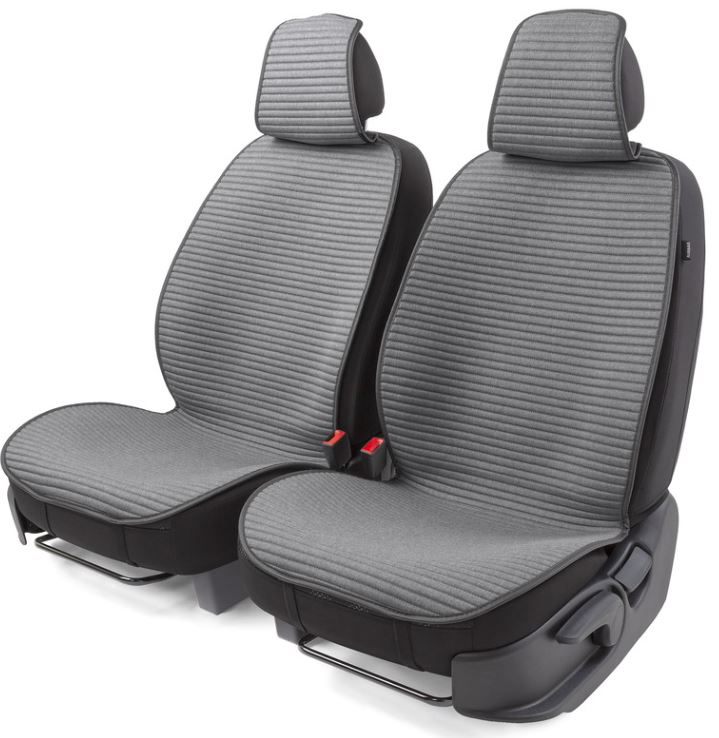 Накидки на передние сиденья Car Performance CUS-1042 GY 2 шт. матер  fiberflax (лен) сер