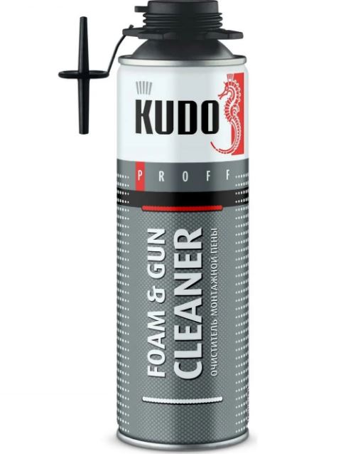 Очиститель пены монтажной KUDO (650 мл) серия PROFF (незатвердевшей) (KUPP06C)