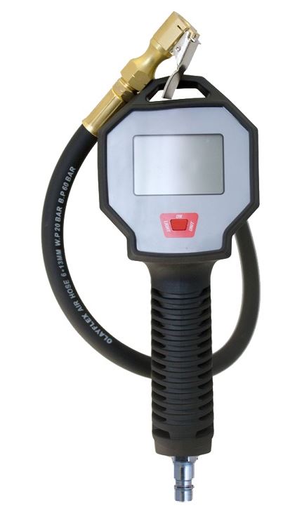 Пистолет подкачки TCP-990 (Электронный) 1/4" (13 мм) 0-12 bar шланг 55см картон.коробка