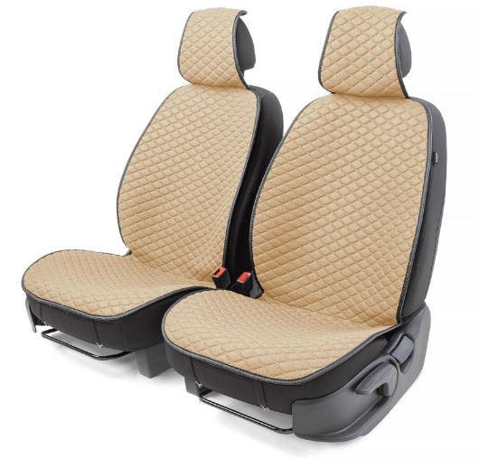 Накидки на передние сиденья CarPerformance CUS-1032 BE 2 шт. материал  fiberflax (лен), крупное плет
