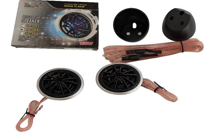 Динамики автомобильные высокочастотные Твитеры TP-066, 130W, 3,5 -20kHz. 89dB, 13mm, импеданс 4